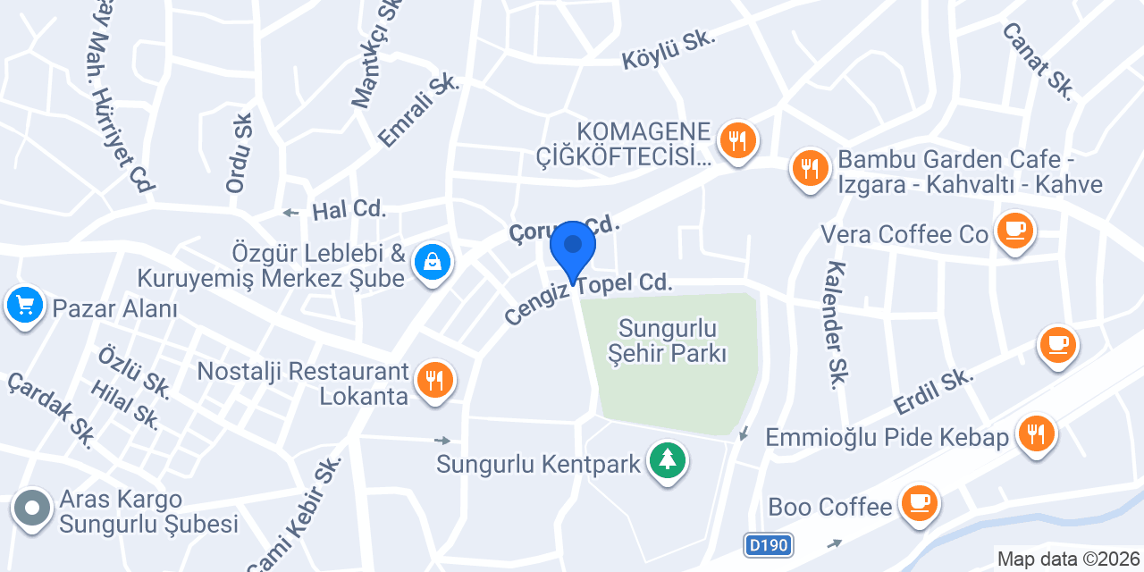Çorum Bayan Hacamat konumu