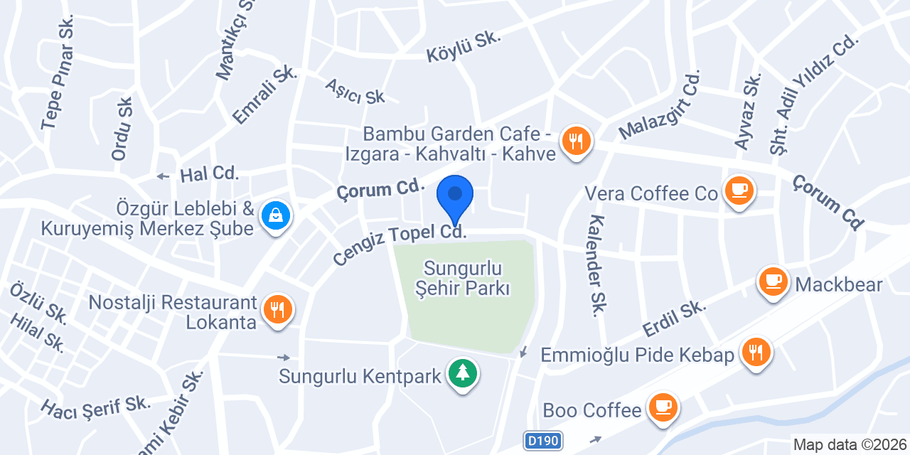 Sungurlu Noterliği konumu
