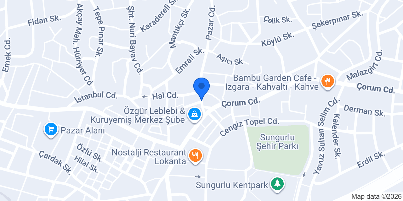 Sungurlu şen taksi konumu