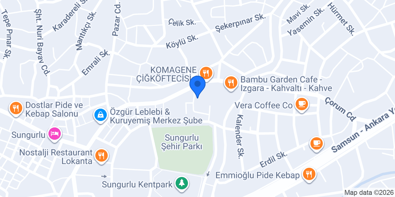 Sungurlu kumaş pazarı konumu