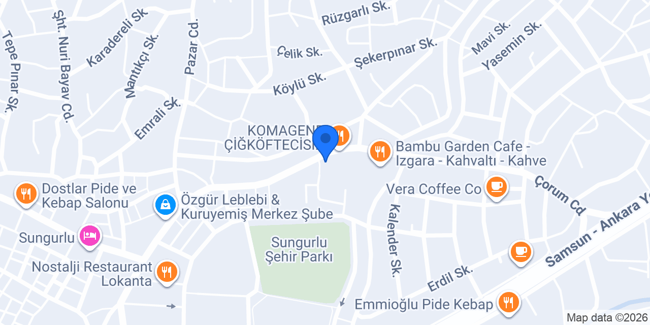 Öncü Meriç Döner Sungurlu konumu