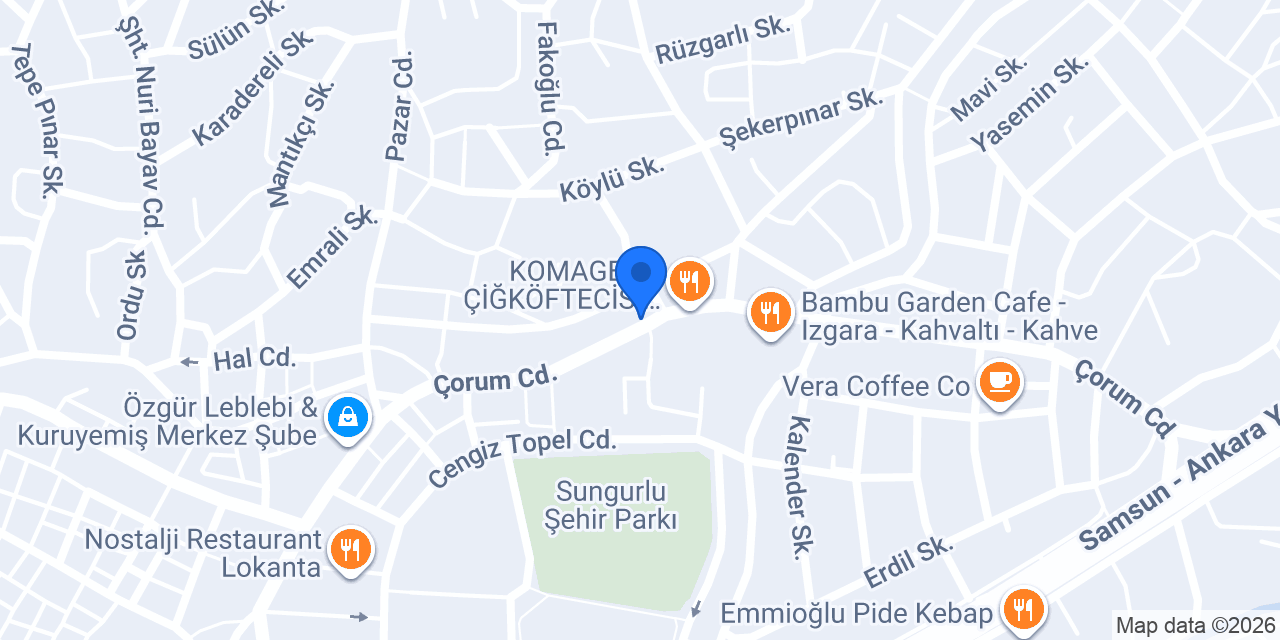 Evren Güneş Sigorta Sungurlu konumu