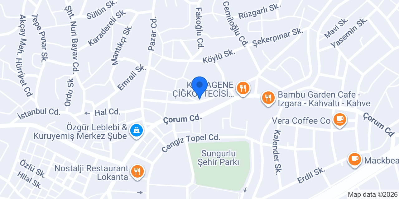 Sungurlu Taksi Ali konumu