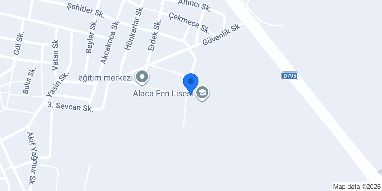 Alaca Bilim ve Sanat Merkezi konumu