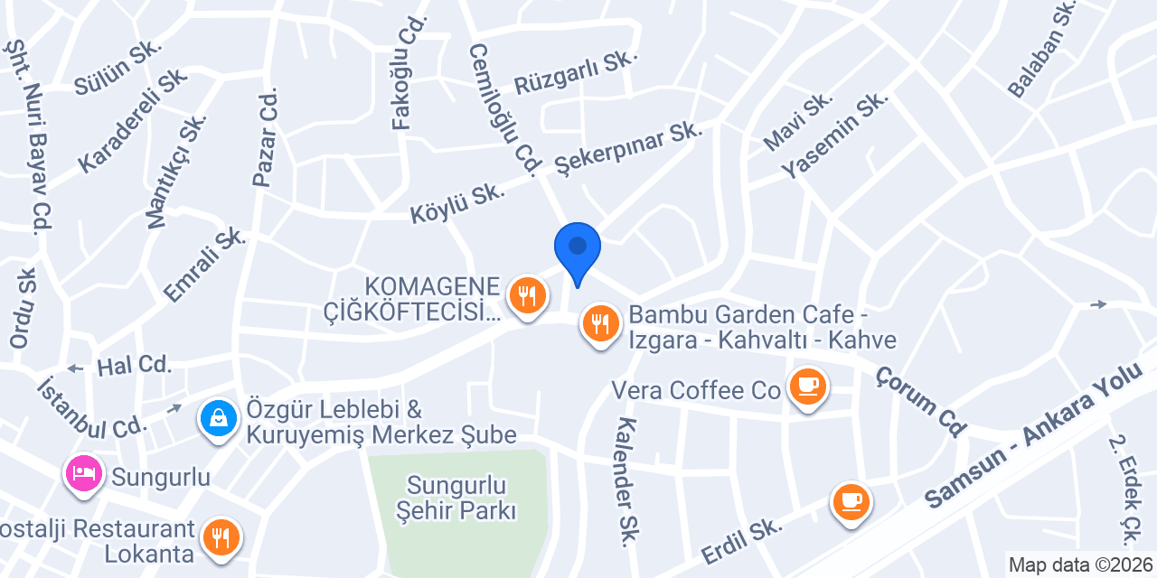 Yiğit Döner Sungurlu konumu