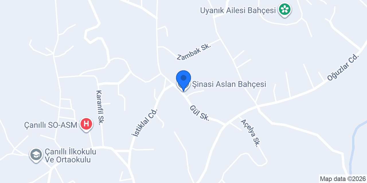 Şinasi Aslan Bahçesi konumu