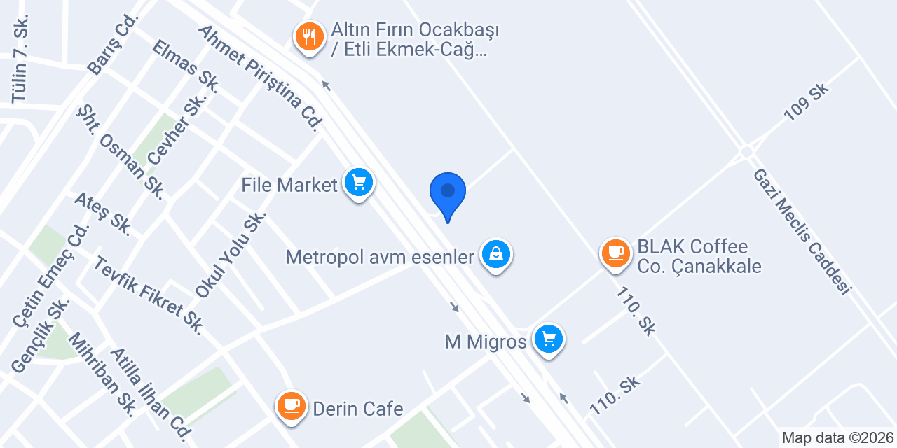 Çanakkale Kitap Merkezi konumu