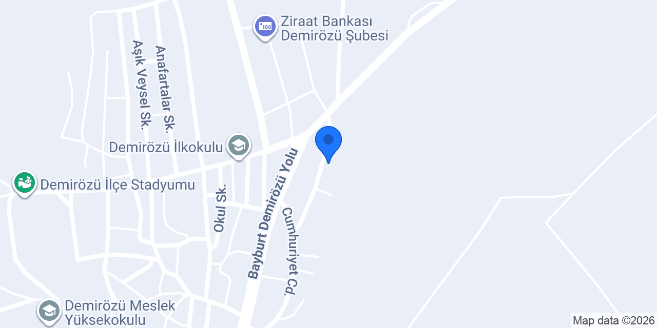 Demirözü İlçe Halk Kütüphanesi konumu