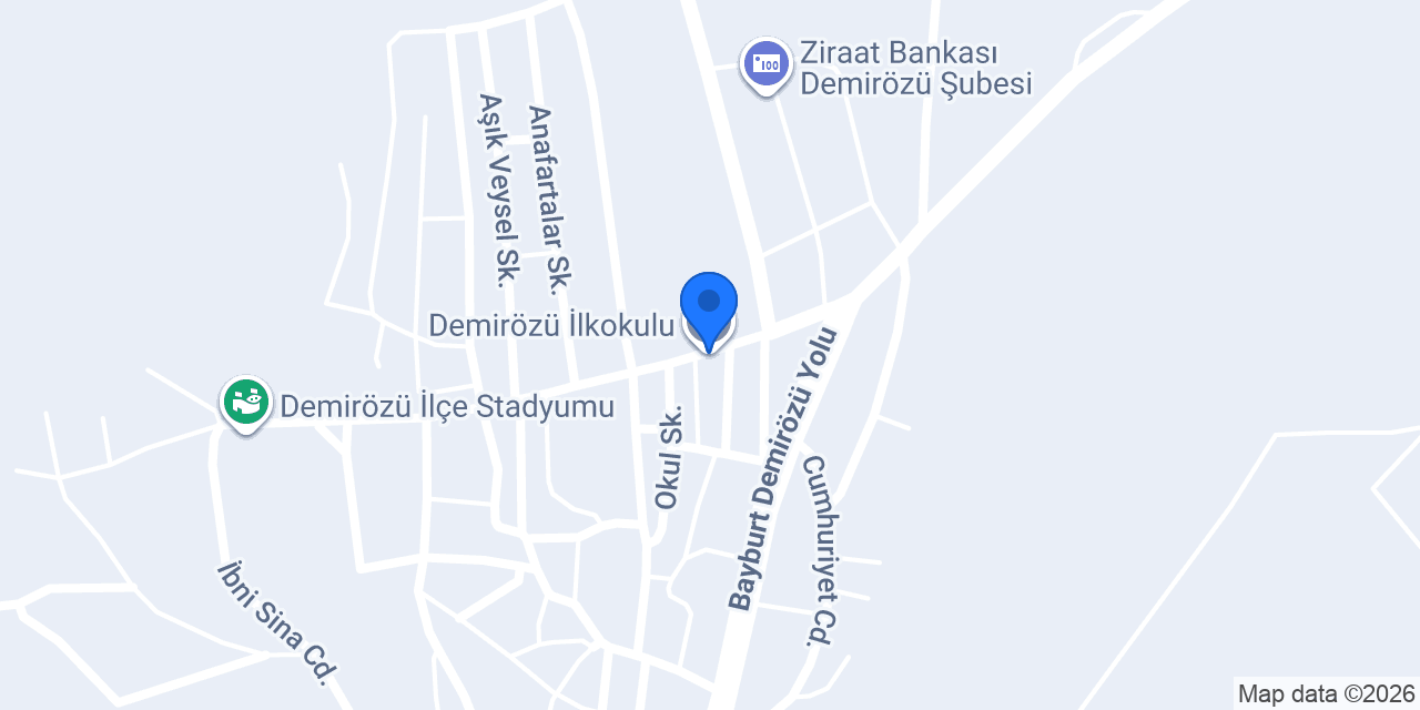 Demirözü İlkokulu konumu