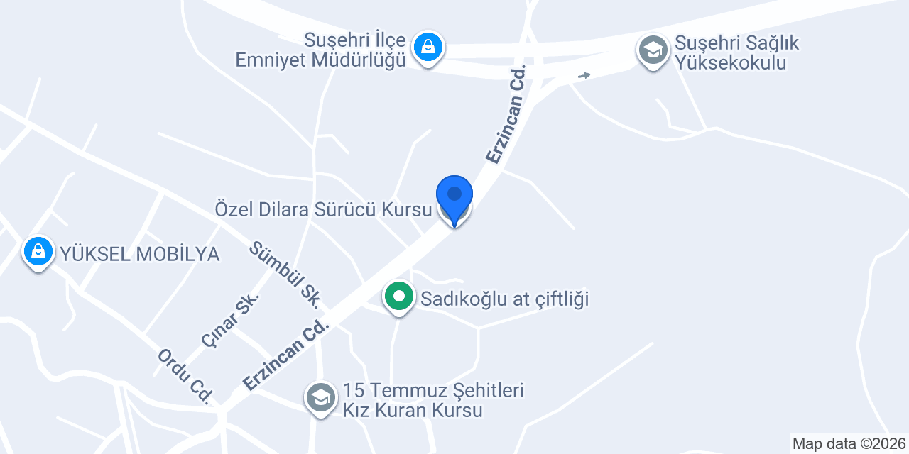 Özel Dilara Sürücü Kursu konumu