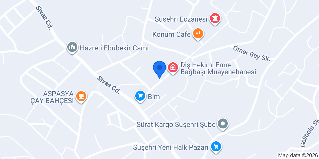 Kafe Keyf Suşehri konumu