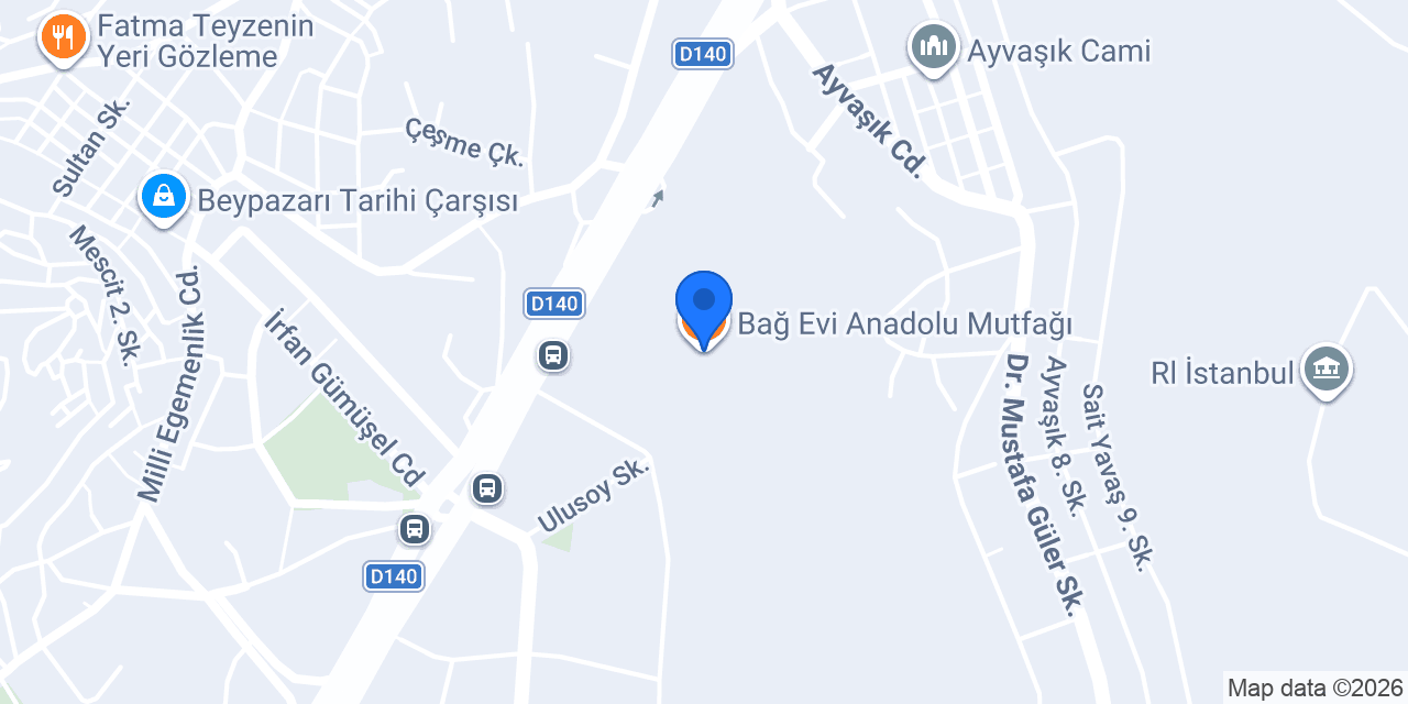 Bağ Evi Anadolu Mutfağı konumu