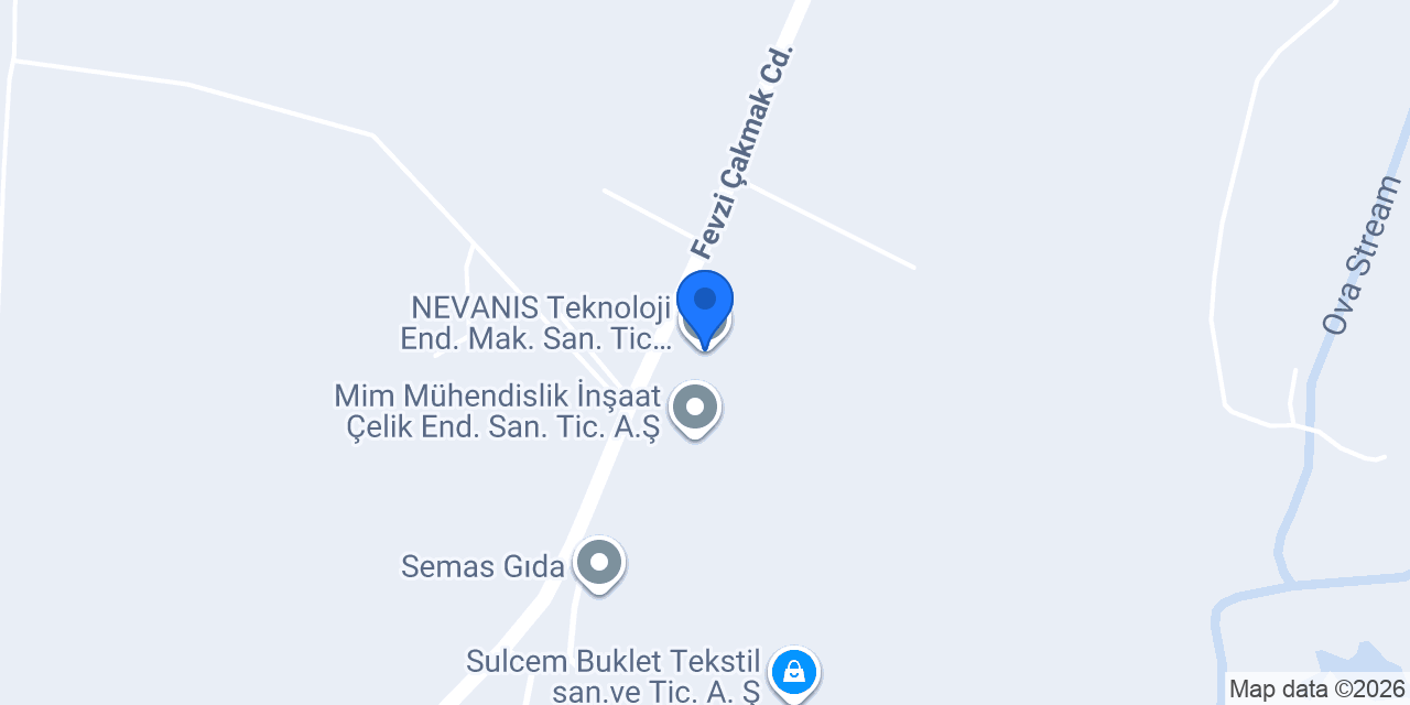 NEVANIS Teknoloji End. Mak. San. Tic. Ltd. Şti. konumu