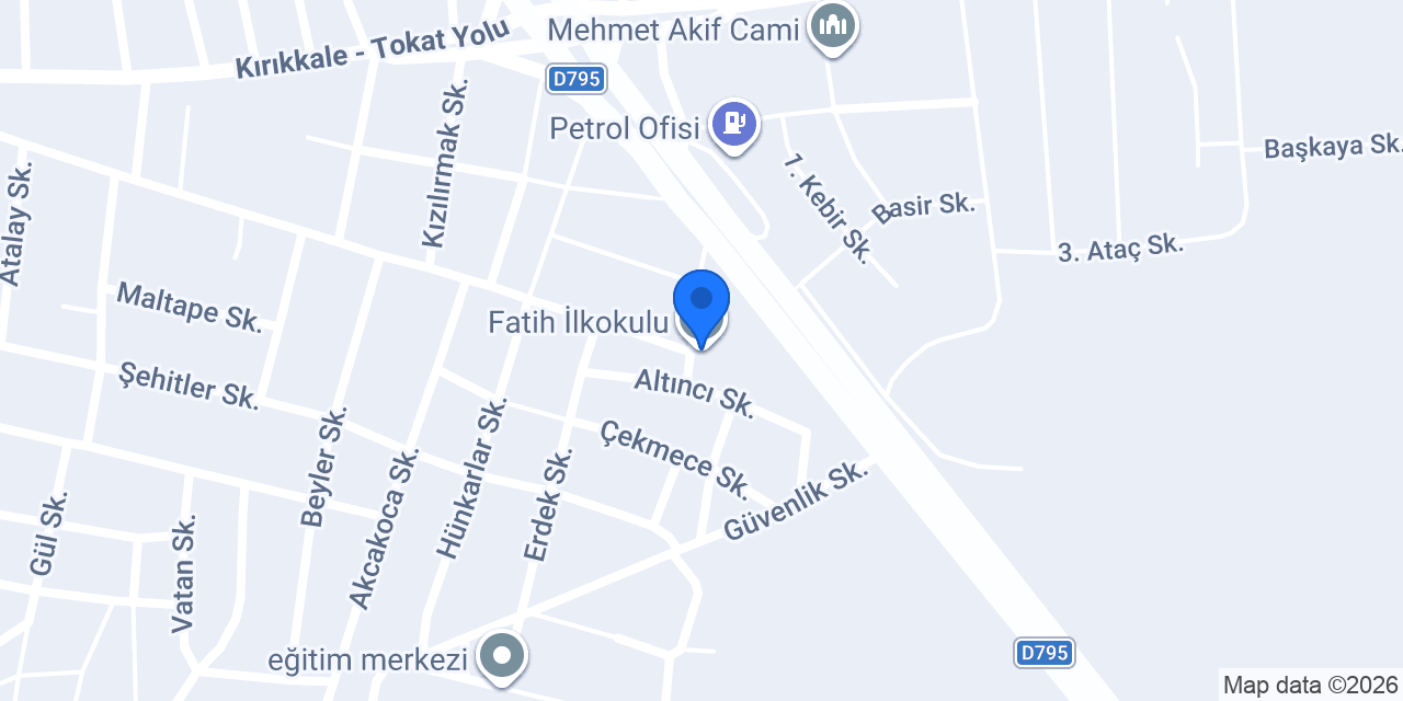 Fatih İlkokulu konumu
