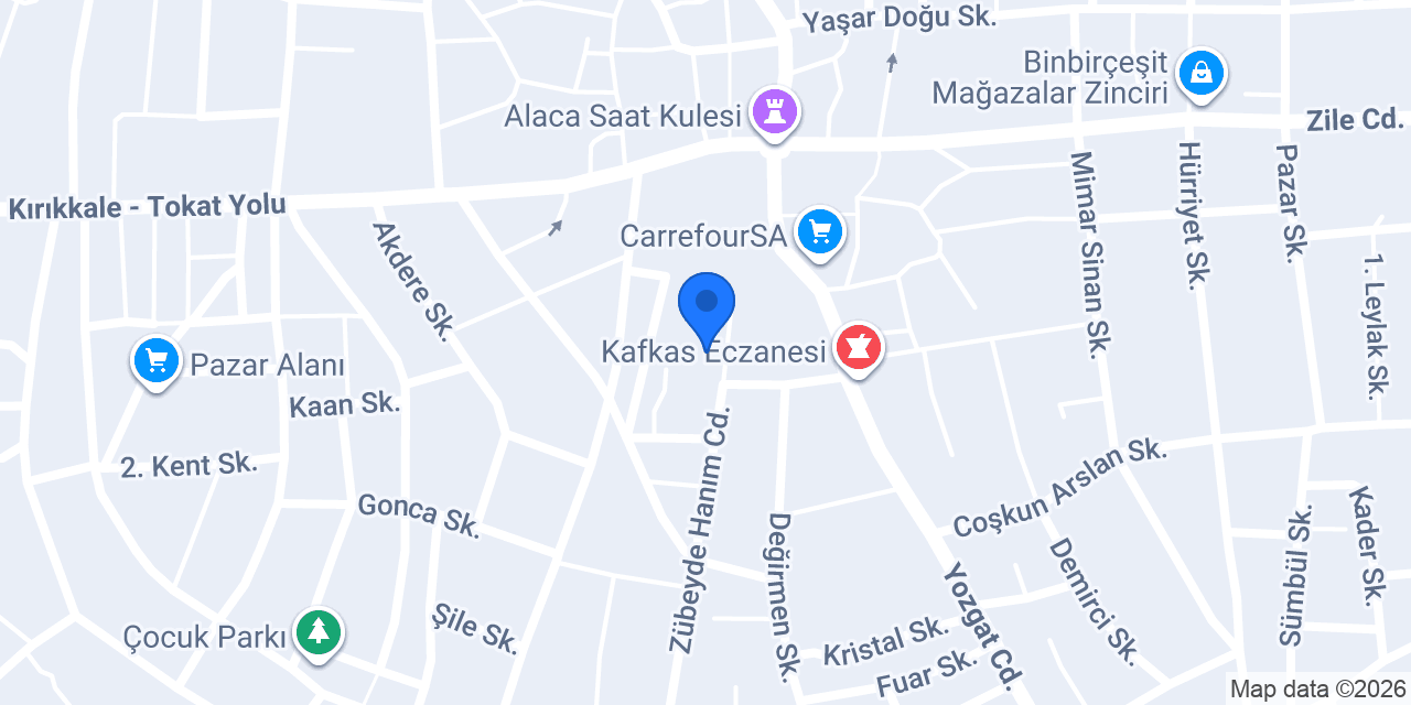 Alaca Sosyal Yardımlaşma Vakfı konumu