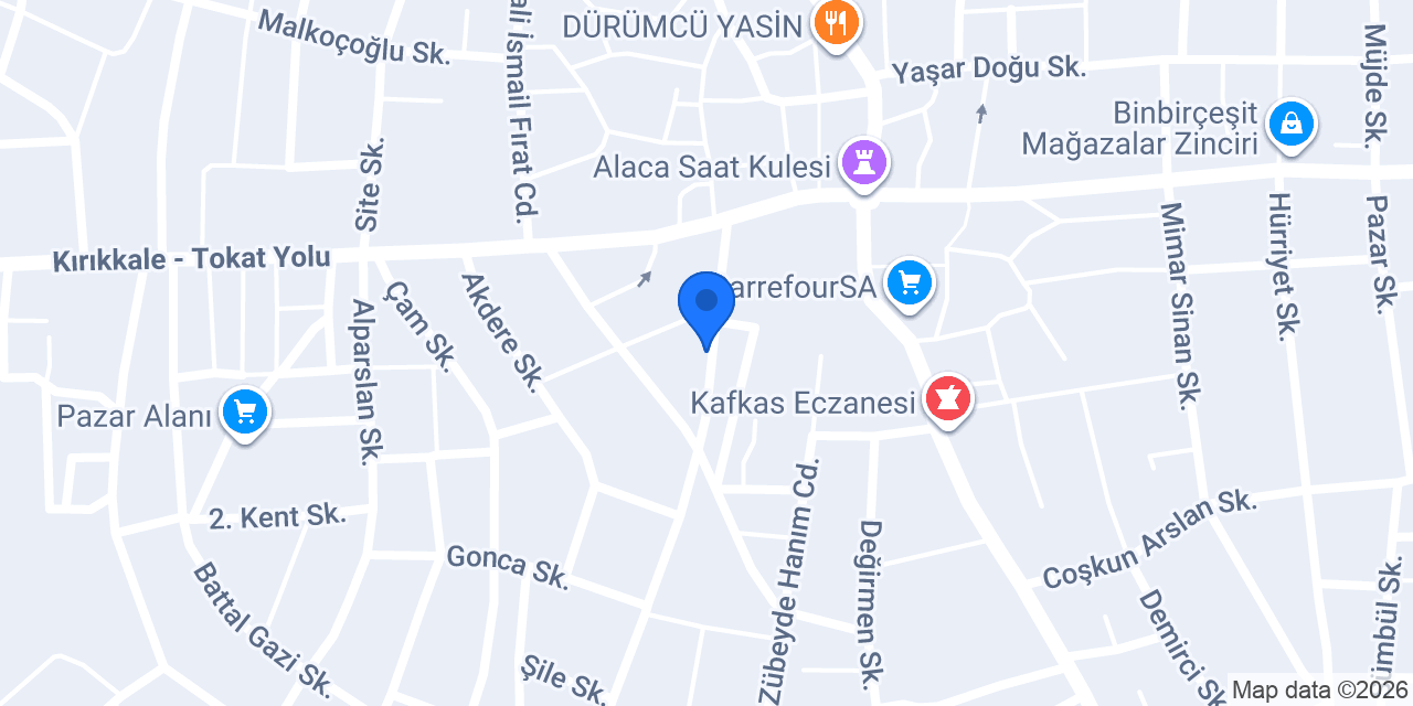 Alaca Ticaret ve Sanayi Odası konumu