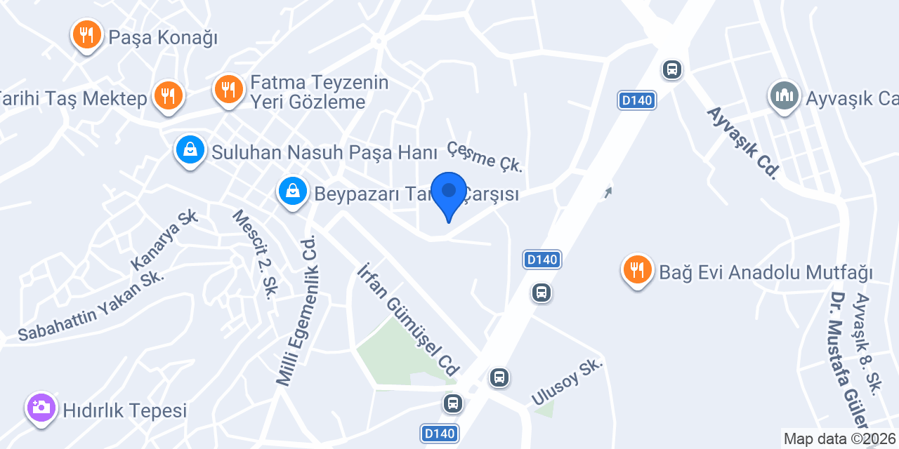 Beypazarı Osmanlı Konakları konumu