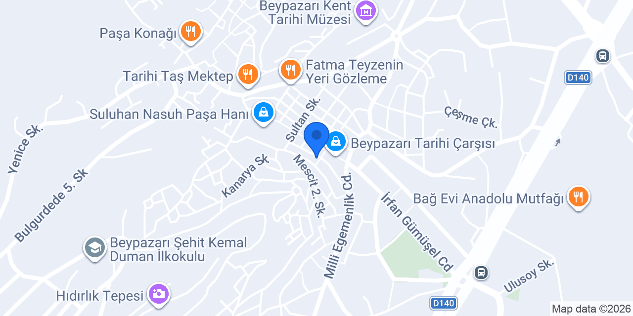 Yöremiz Fırını konumu