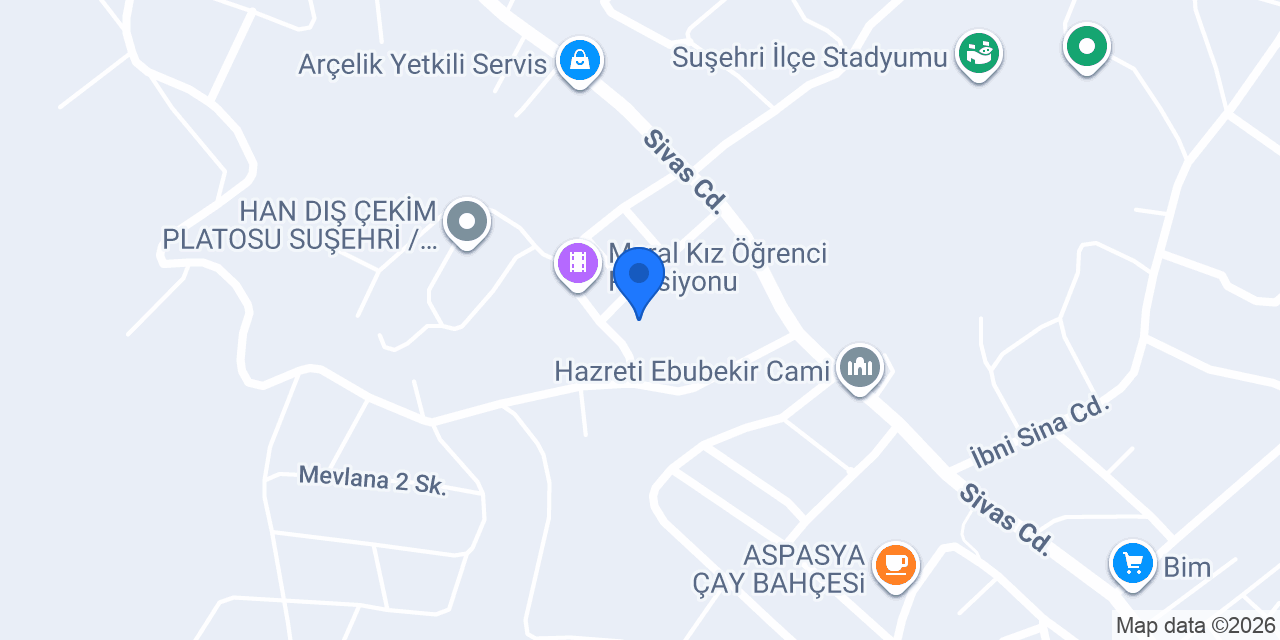Dayi Taksi Suşehri konumu