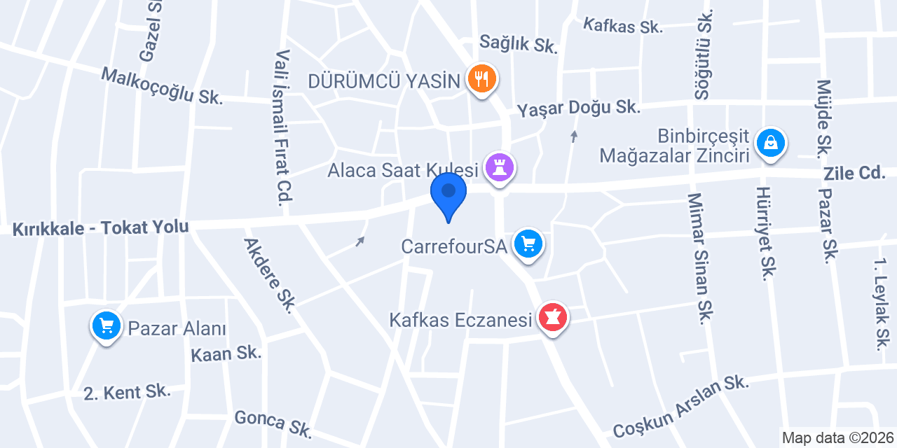 Meşhur Haliloğlu Tatlıcısı konumu