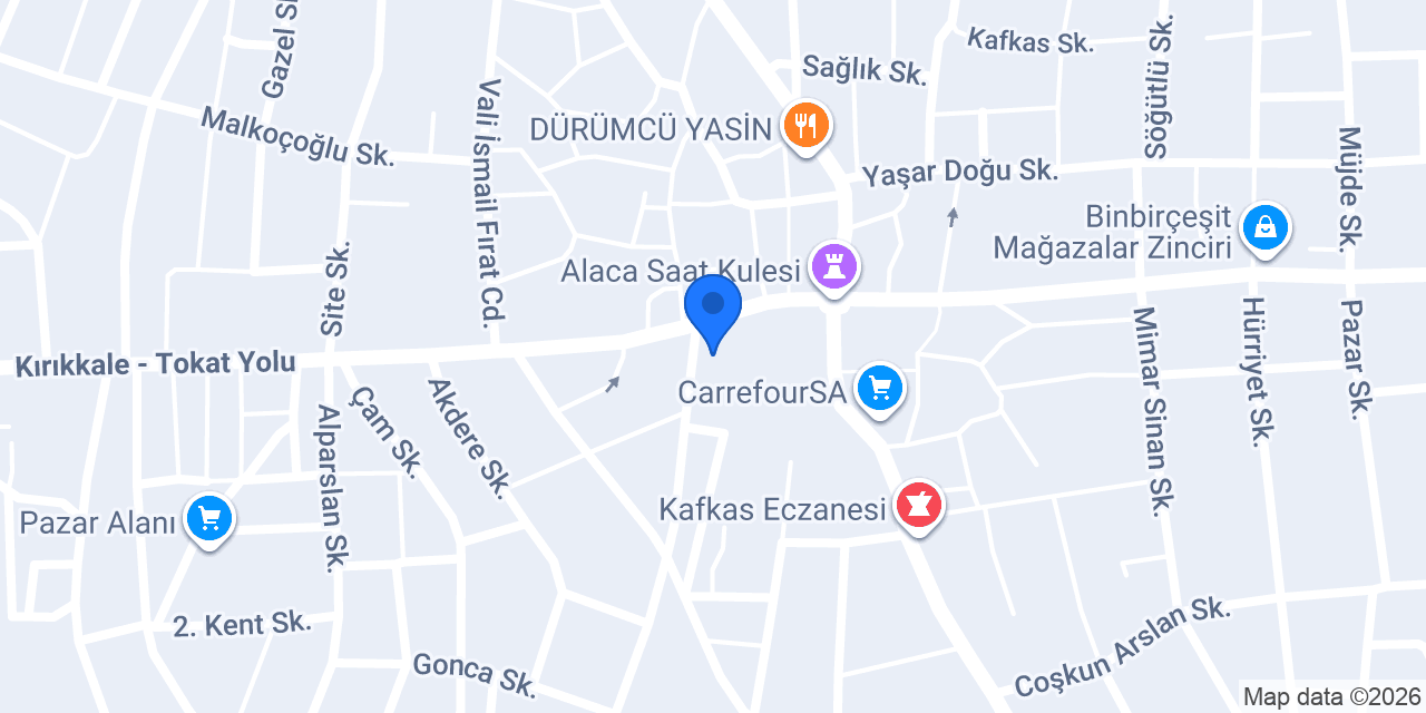 Can Tuhafiye Alaca konumu