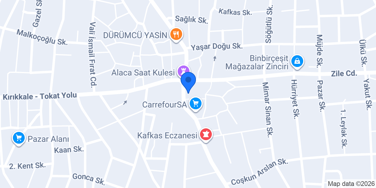Halkbank Alaca Şubesi konumu