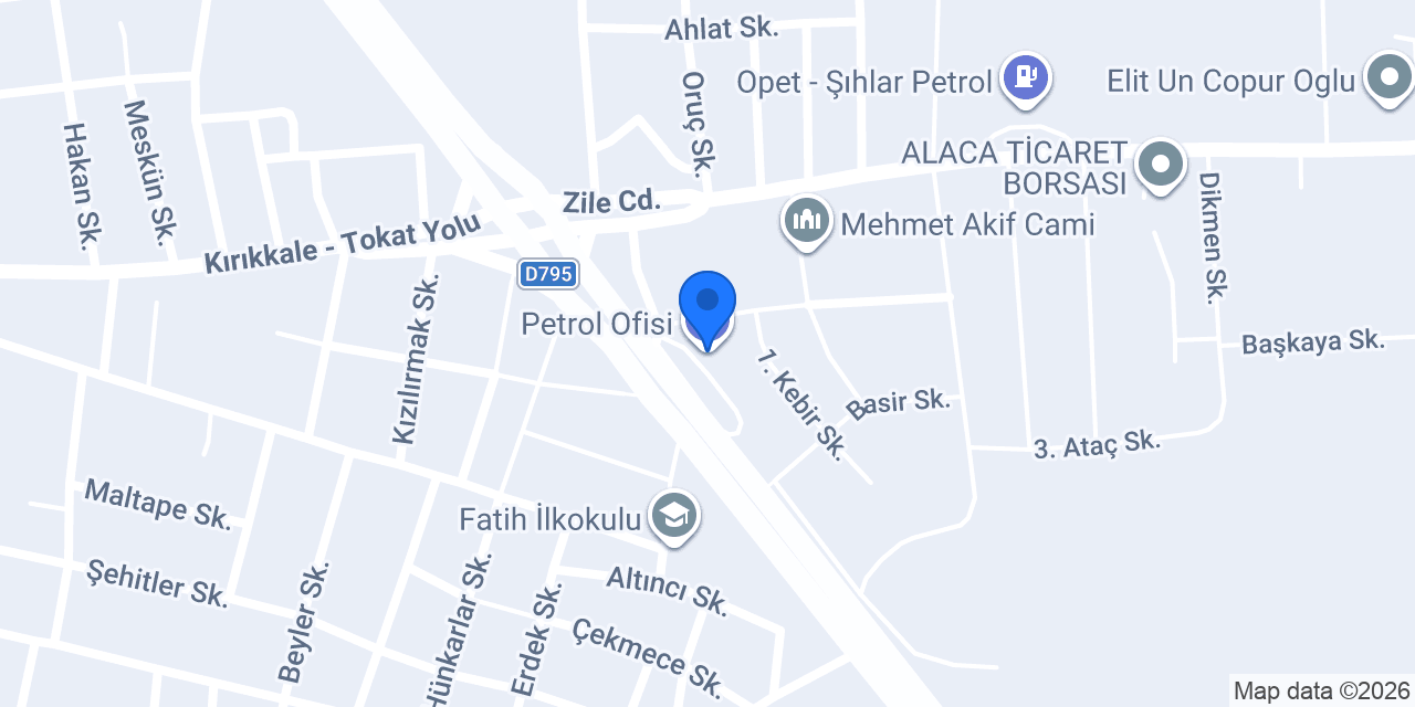 Petrol Ofisi konumu