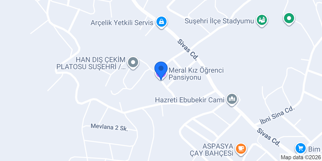 Meral Kız Öğrenci Pansiyonu konumu