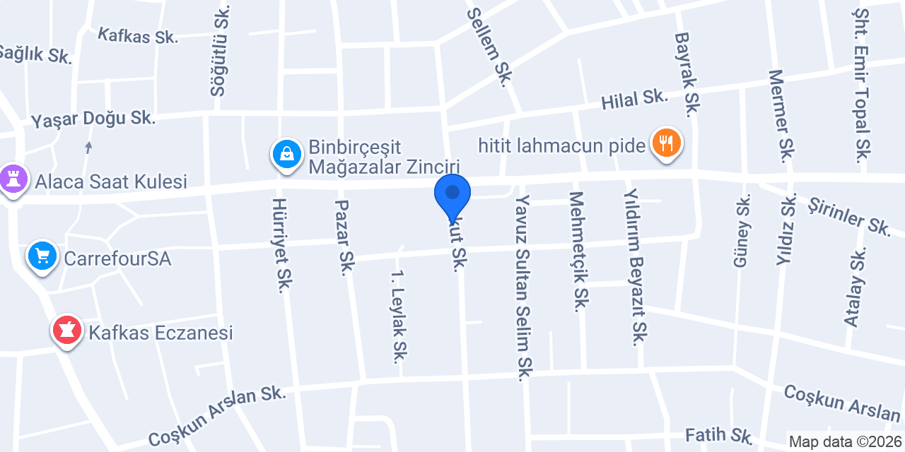 Akça Ticaret konumu