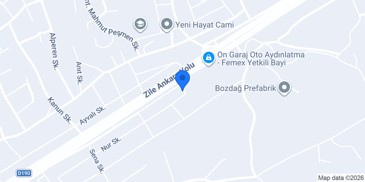 Kezer Oto Galeri konumu