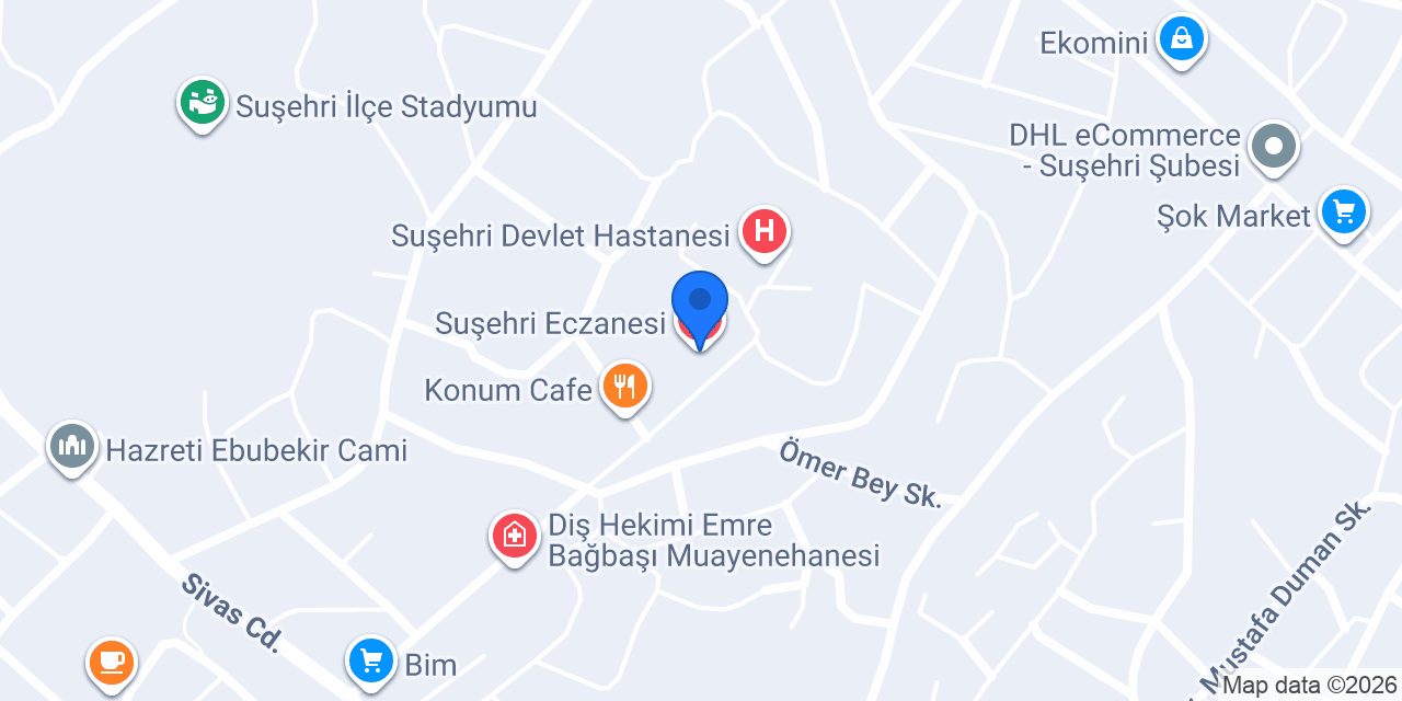 Suşehri Eczanesi konumu