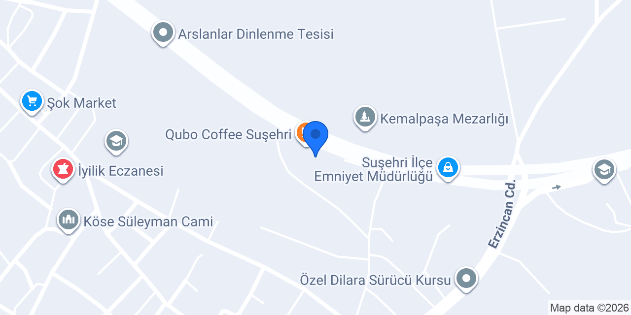 Kelebek Mobilya - Sivas Suşehri konumu
