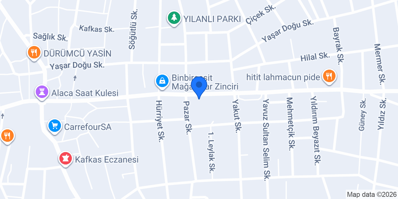 Alaca İmam Hatip Ortaokulu konumu