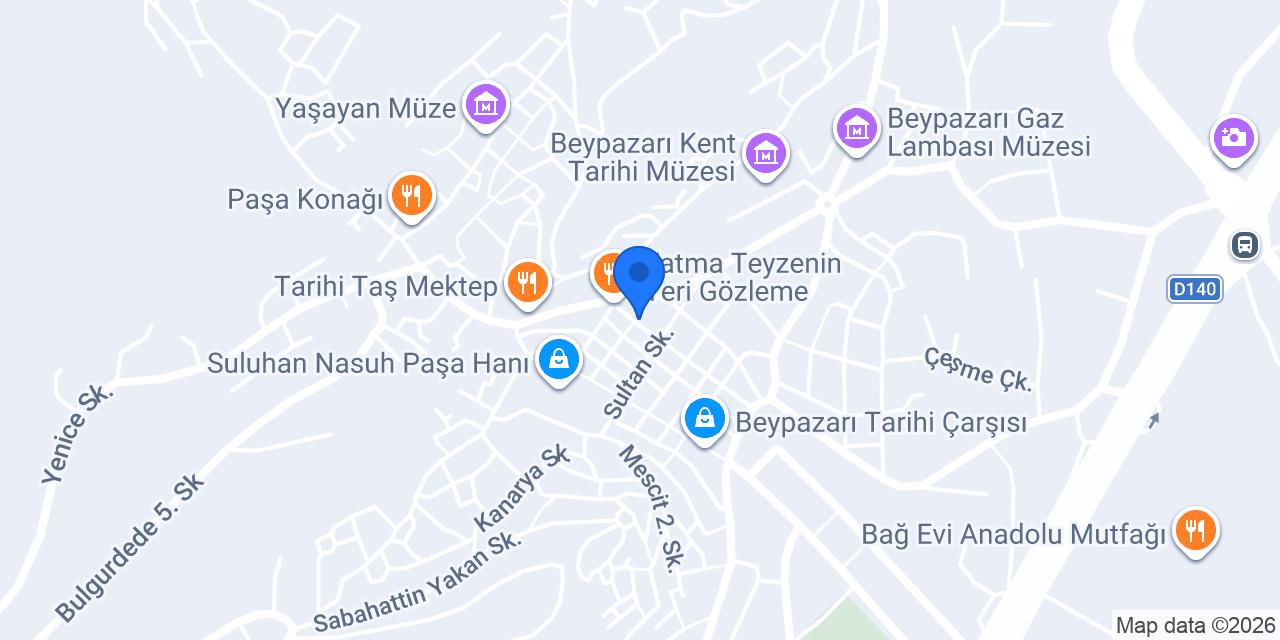 Sarimenler gümüş Atölyesi konumu