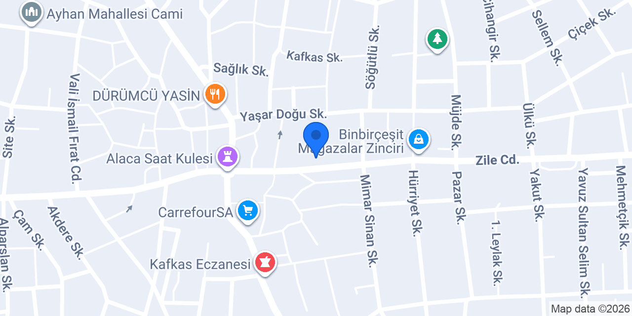 CEP DÜNYASI ALACA konumu