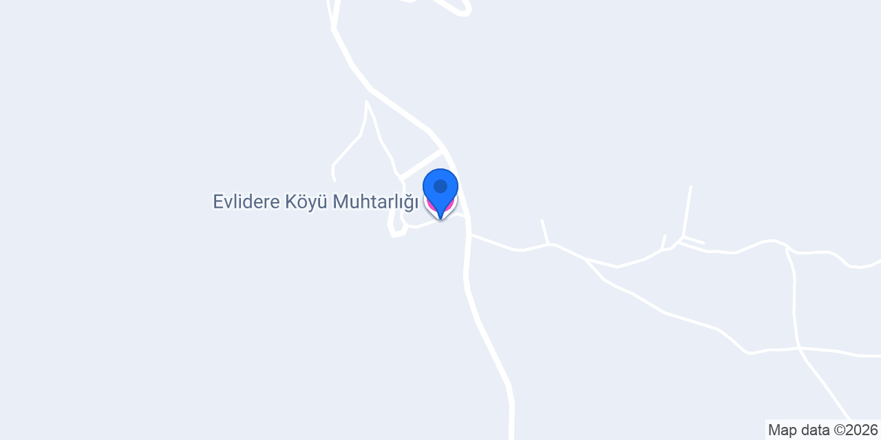 Evlidere Köyü Muhtarlığı konumu
