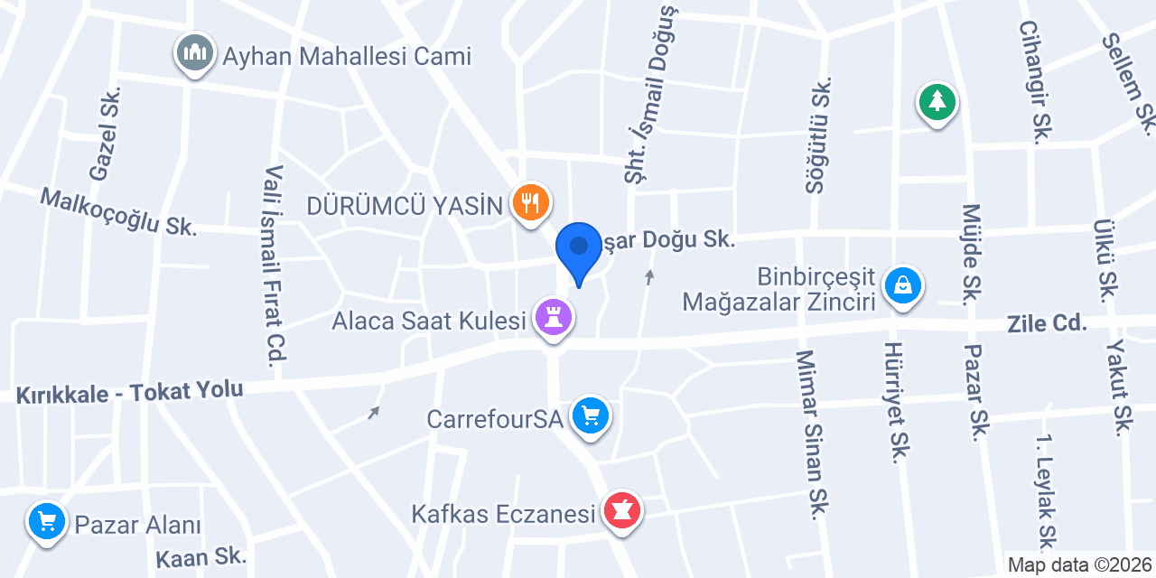alaca İTİMAT SÜRÜCÜ KURSU konumu