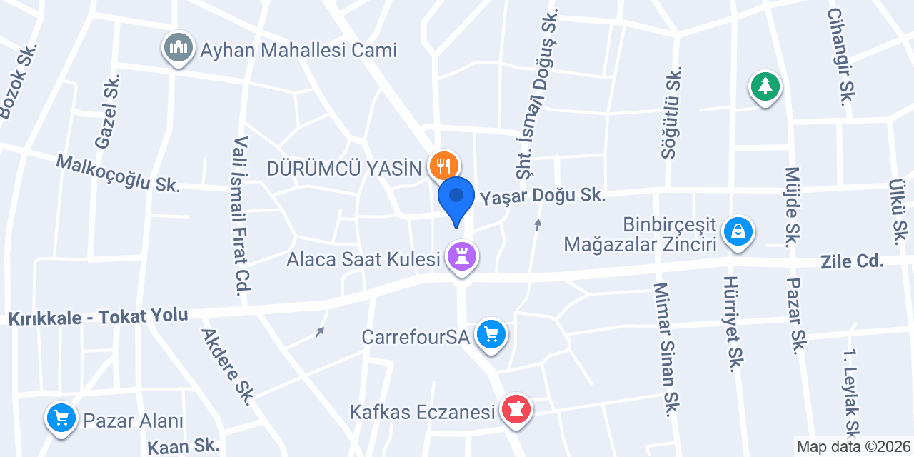 Hacı Oğulları Et Tanzim konumu