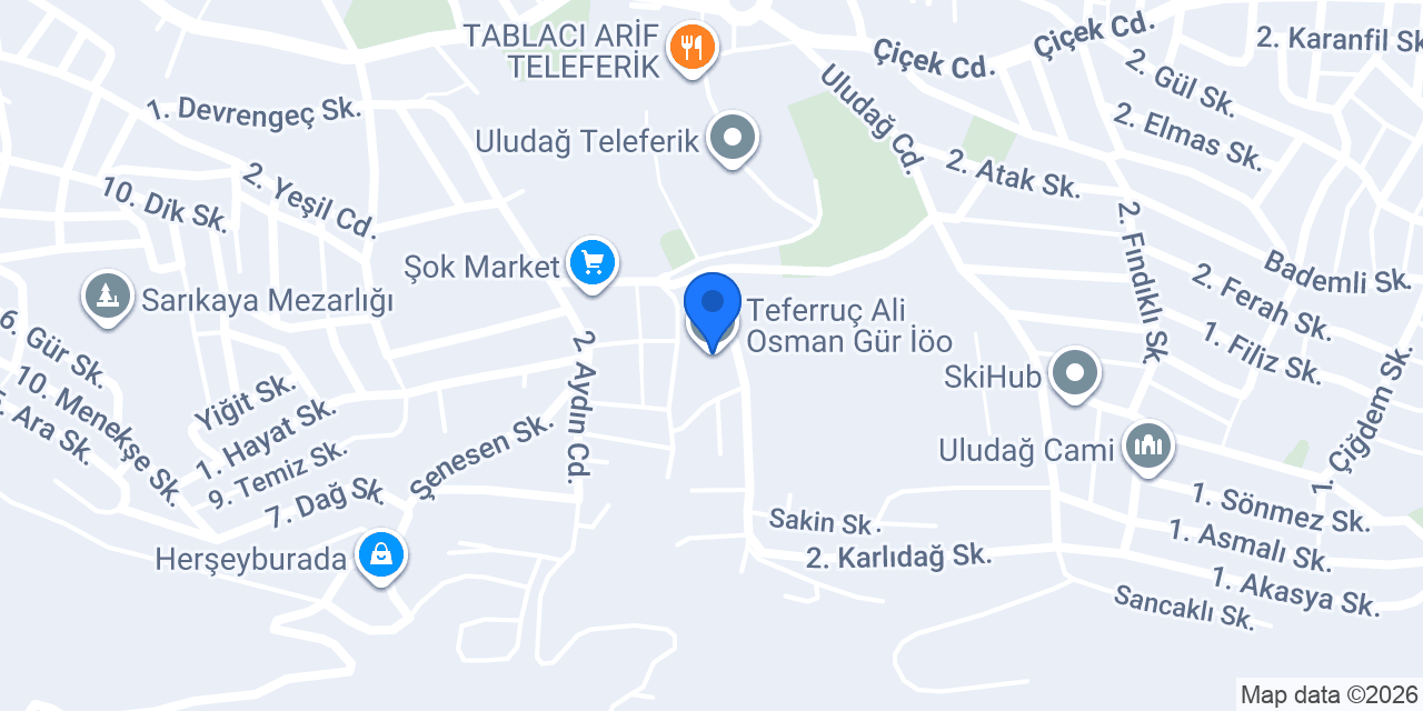 Teferruç Ali Osman Gür İöo konumu