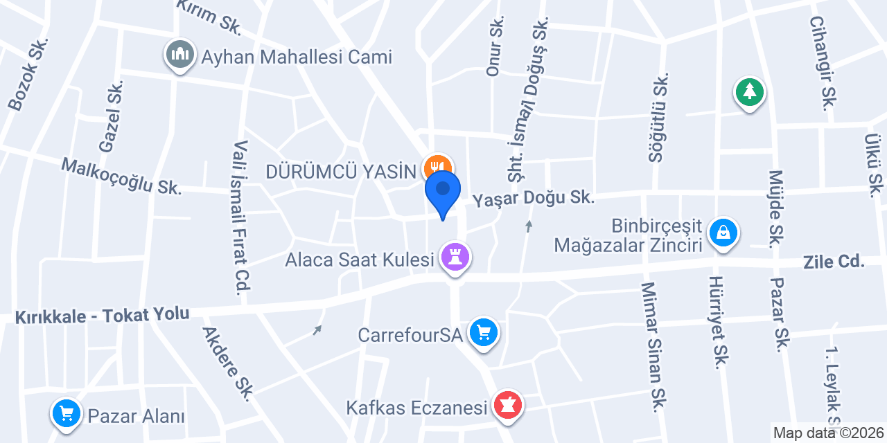 Alaca Ticaret Ve Sanayi Odası konumu