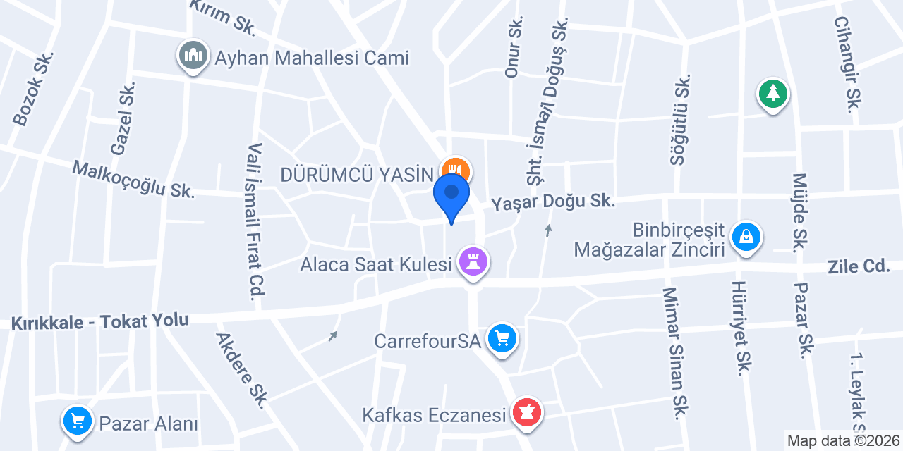Serbest Muhasebeci Mali Müşavir Yahya ÇİÇEK konumu
