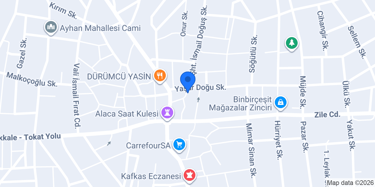 Alaca Müftülüğü konumu