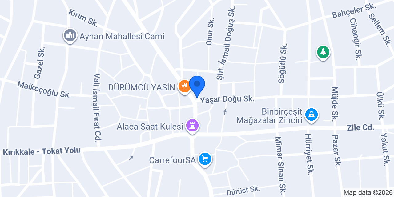 Dericiler Gıda konumu