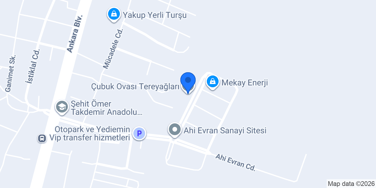 Çubuk Ovası Tereyağları konumu