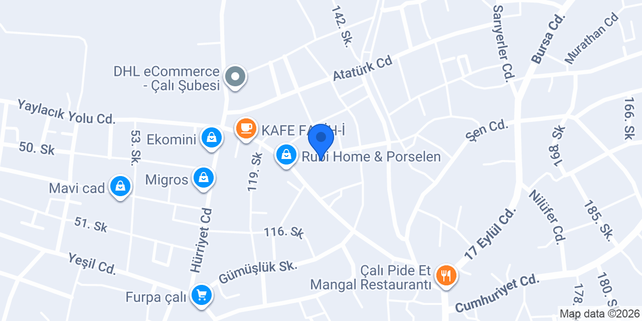 ÇALI TOSTELLA FAST FOOD CAFE konumu