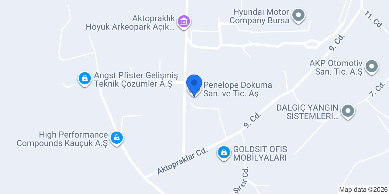 Penelope Dokuma San. ve Tic. Aş. konumu