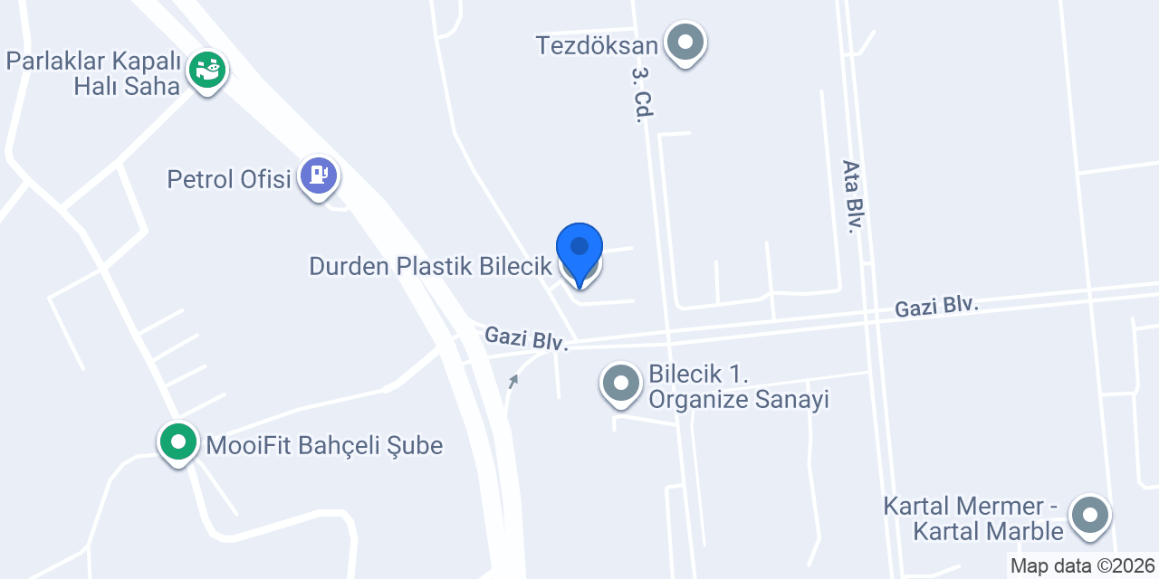 Durden Plastik Bilecik konumu