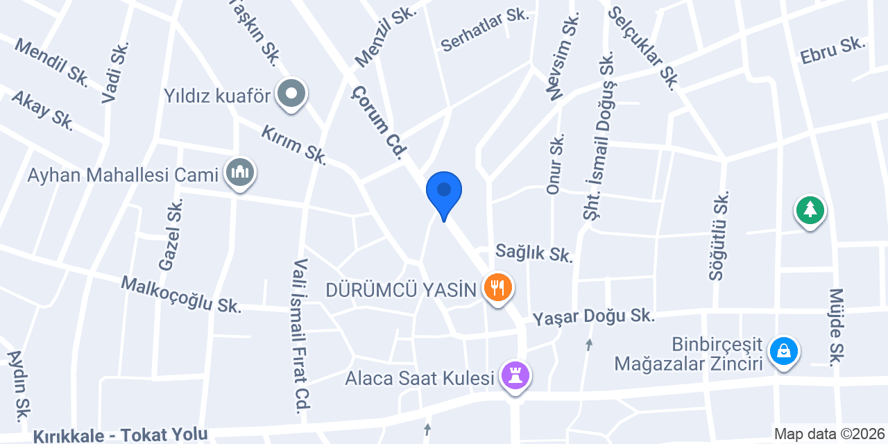 Çağırlar Yapı Market konumu