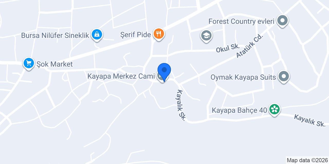 Kayapa Duşakabin konumu