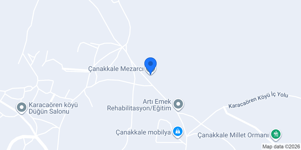 Çanakkale Mezarcı konumu